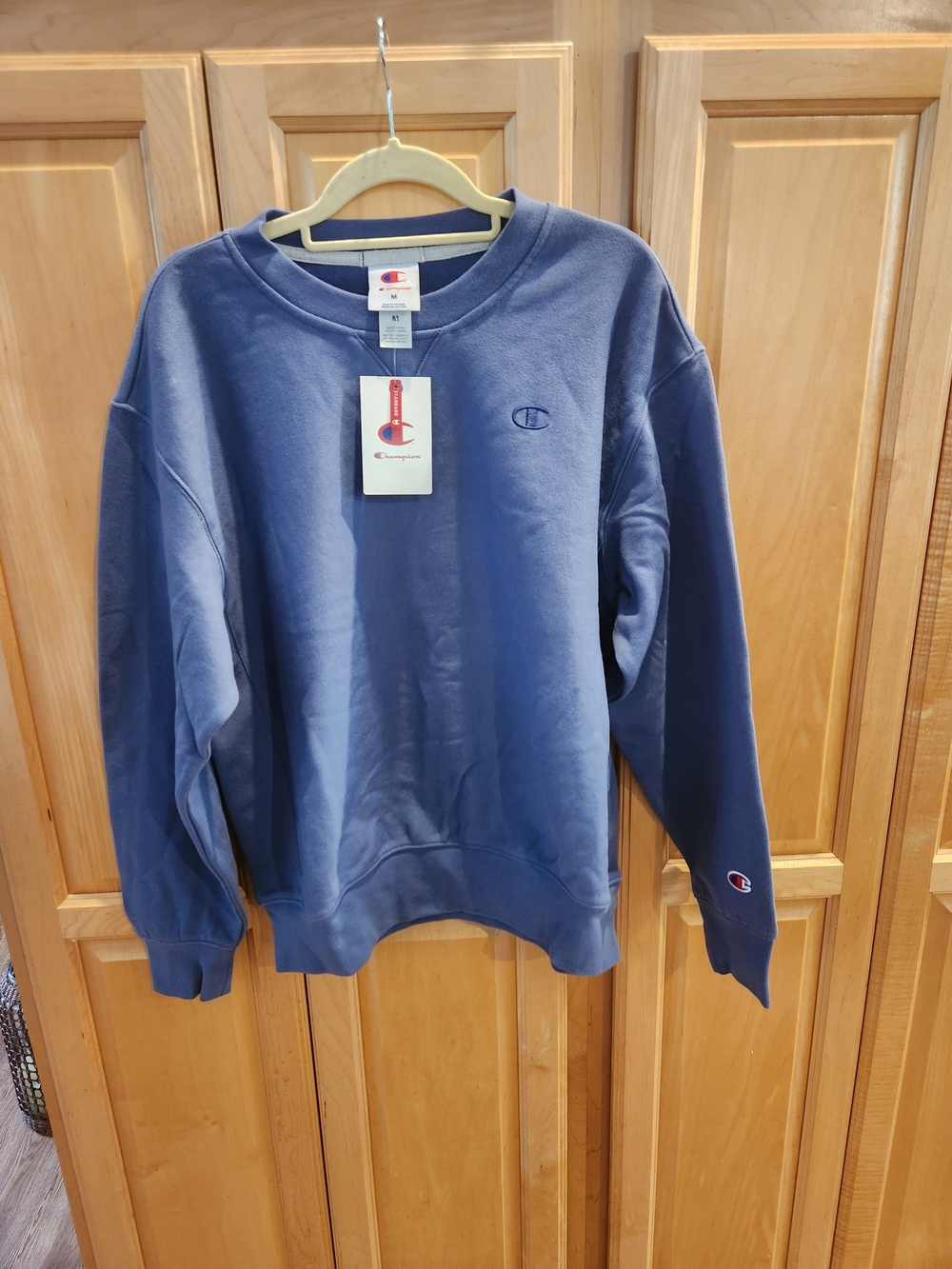 Champion Men's Crewneck Sweatshirt in Slate Blue
